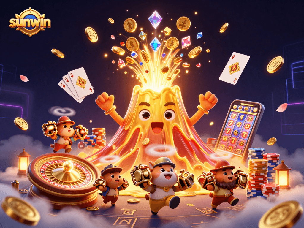 Experience exciting gameplay with sunwin's treasure-filled adventure featuring vibrant casino elements.