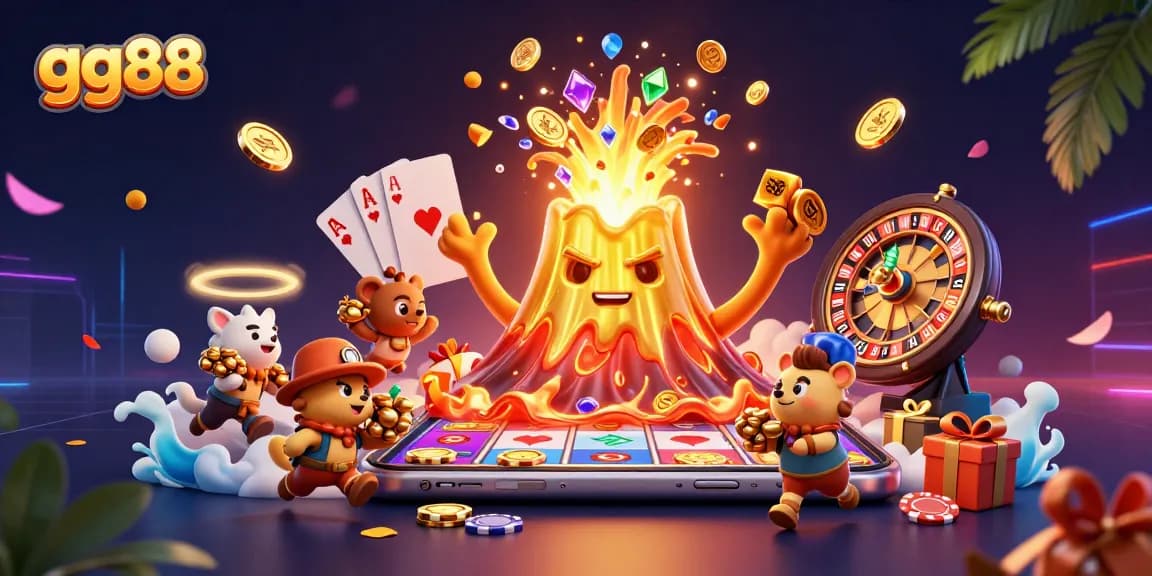 Experience thrilling wins at gg88 with golden treasure erupting and vibrant slot games!