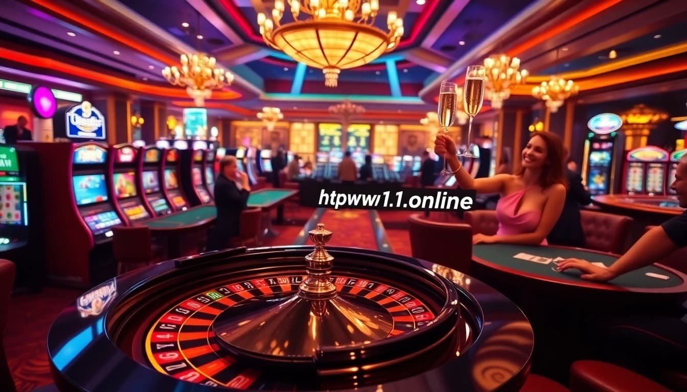 Exciting casino vibe at https://9win1.online/ with players celebrating wins and engaging with games.