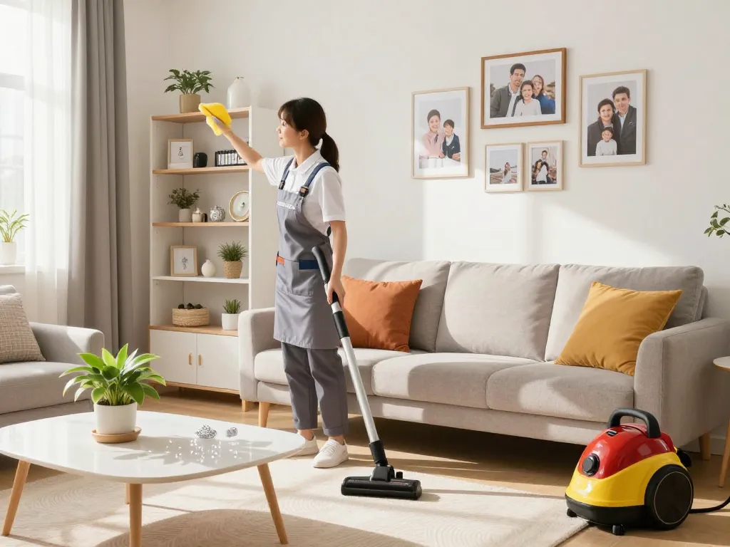 Home cleaning by professionals from https://pretty-uklid.cz showcasing a spotless living room.