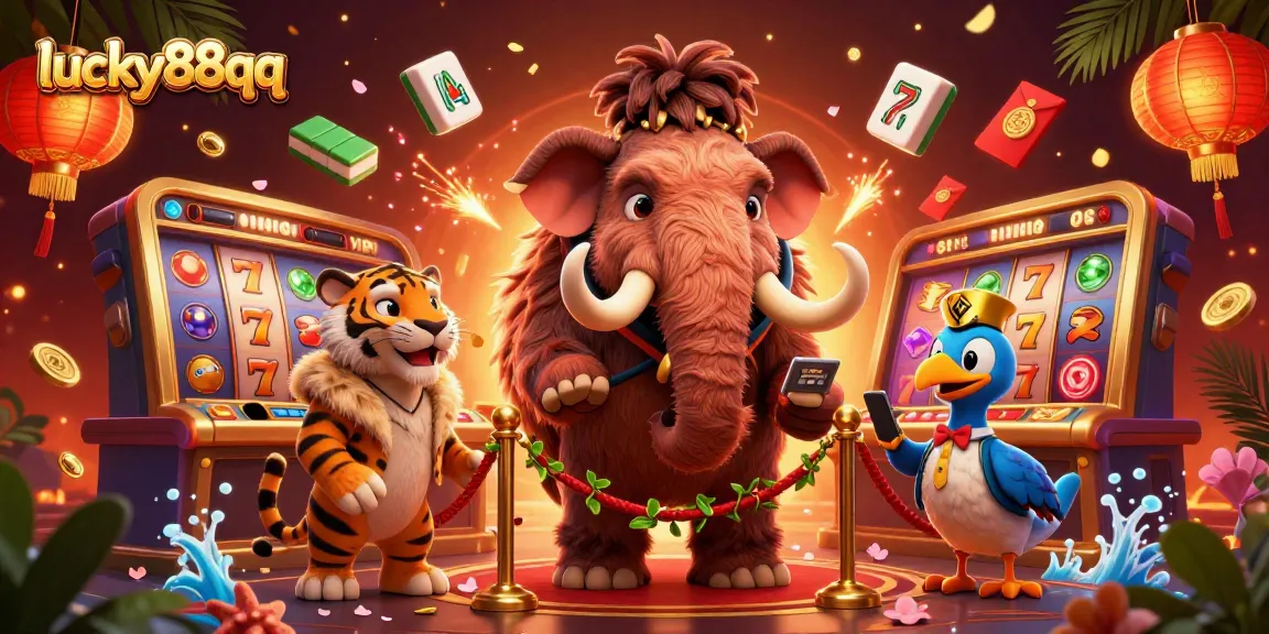 Experience excitement with lucky88qq's casino adventure featuring 3D characters and vibrant gaming elements.