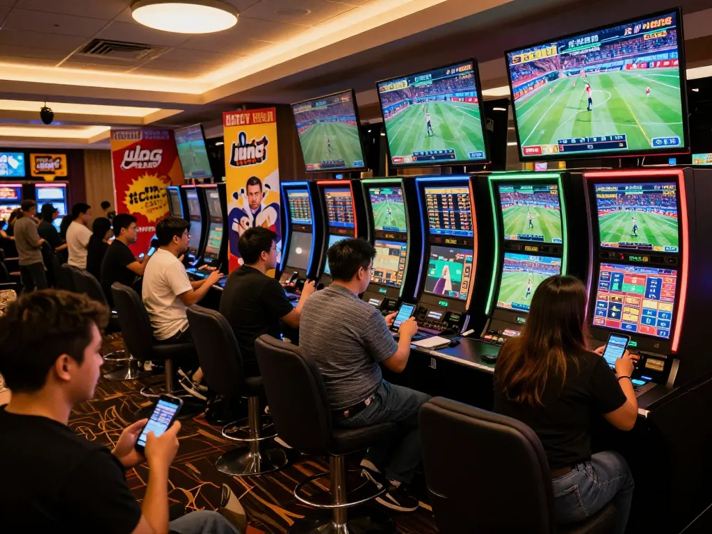 Experience the thrill of live sports betting at Jun88 with dynamic screens and passionate fans.