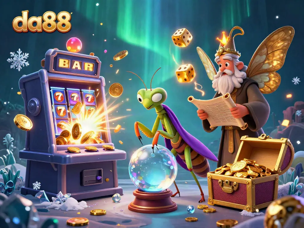 Experience the thrilling action of da88's dynamic casino scene with colorful games and vibrant characters.