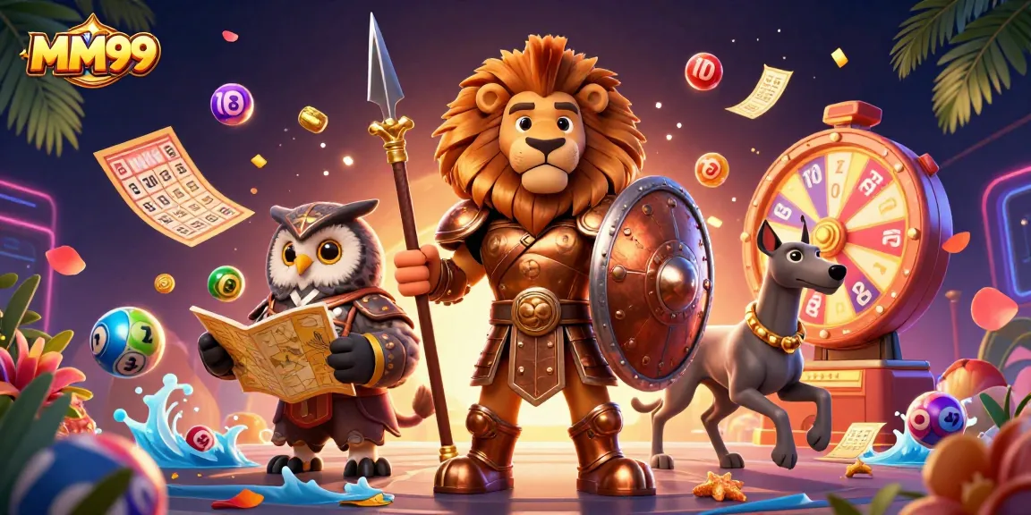 Experience thrilling gameplay with MM99's exciting lottery-themed scene featuring dynamic elements and engaging characters.