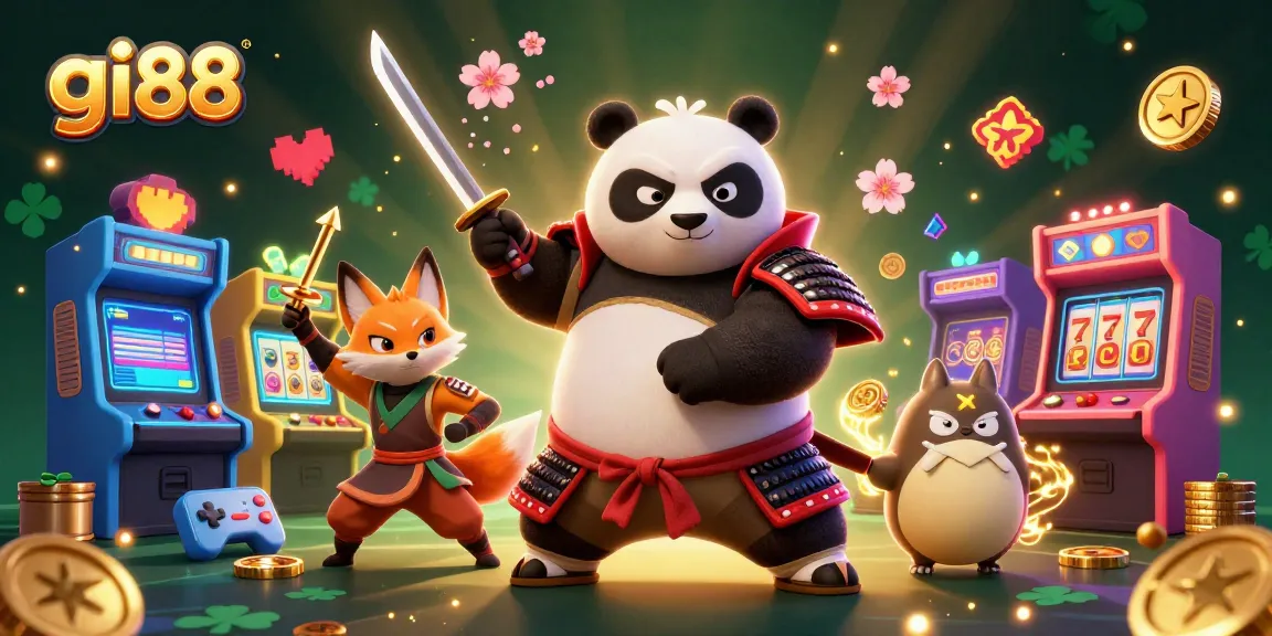 Experience exciting gaming with gi88 as a samurai panda and ninja fox dominate the reels.