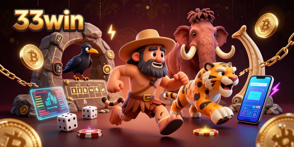 Engage in thrilling gameplay at 33win casino with vibrant characters and crypto elements!