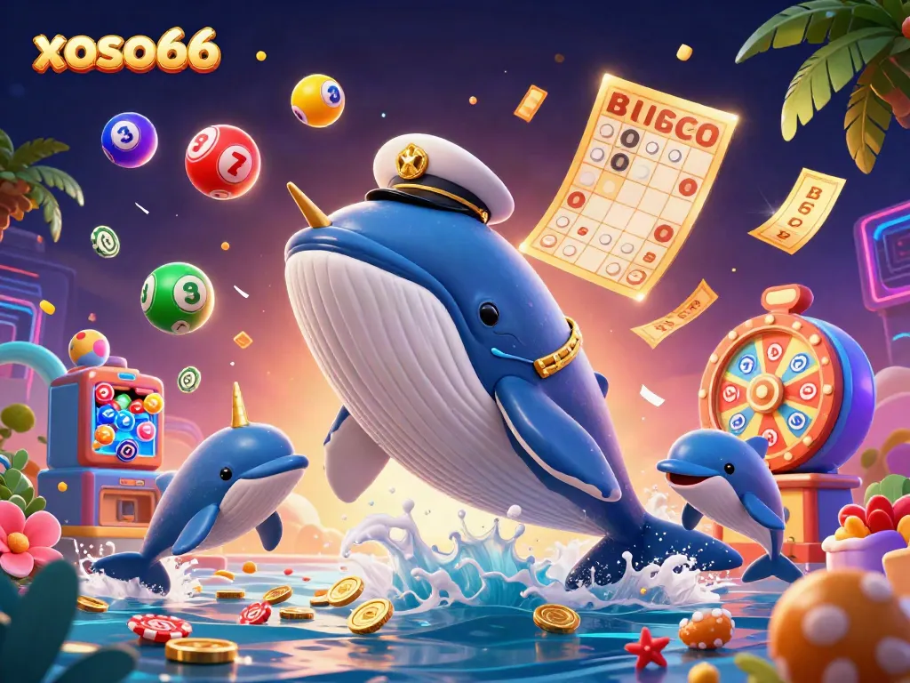 Experience the excitement of xoso66 with vibrant lottery and casino elements in a playful underwater theme.