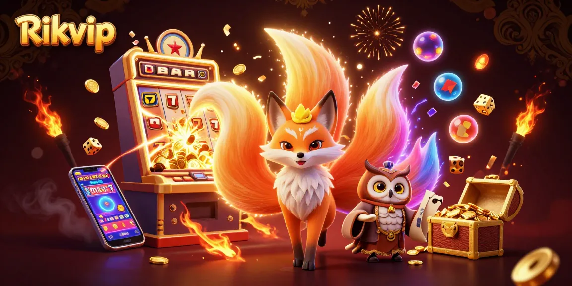 Rikvip offers vibrant gameplay with slot games featuring glowing characters and jackpot excitement.