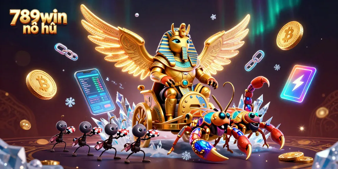 Win big with 789win nổ hũ's vibrant slots illustration, featuring dynamic gaming elements and thrilling atmosphere.