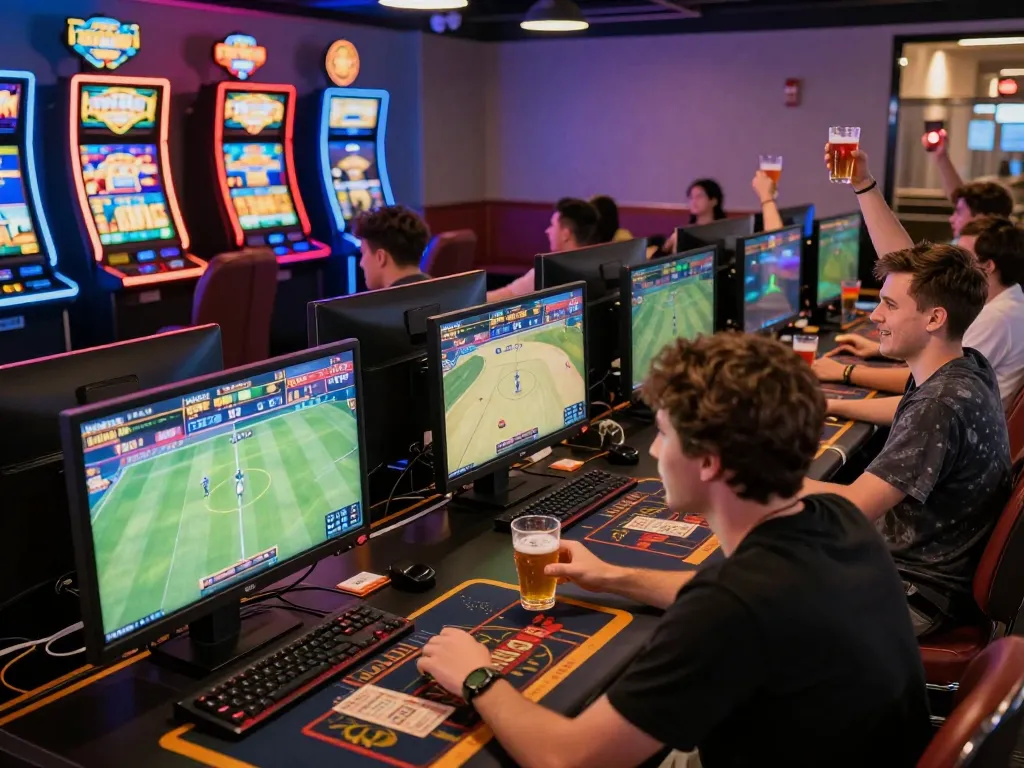 Exciting gaming experience at PUB88 with players enjoying live sports betting and casino games.