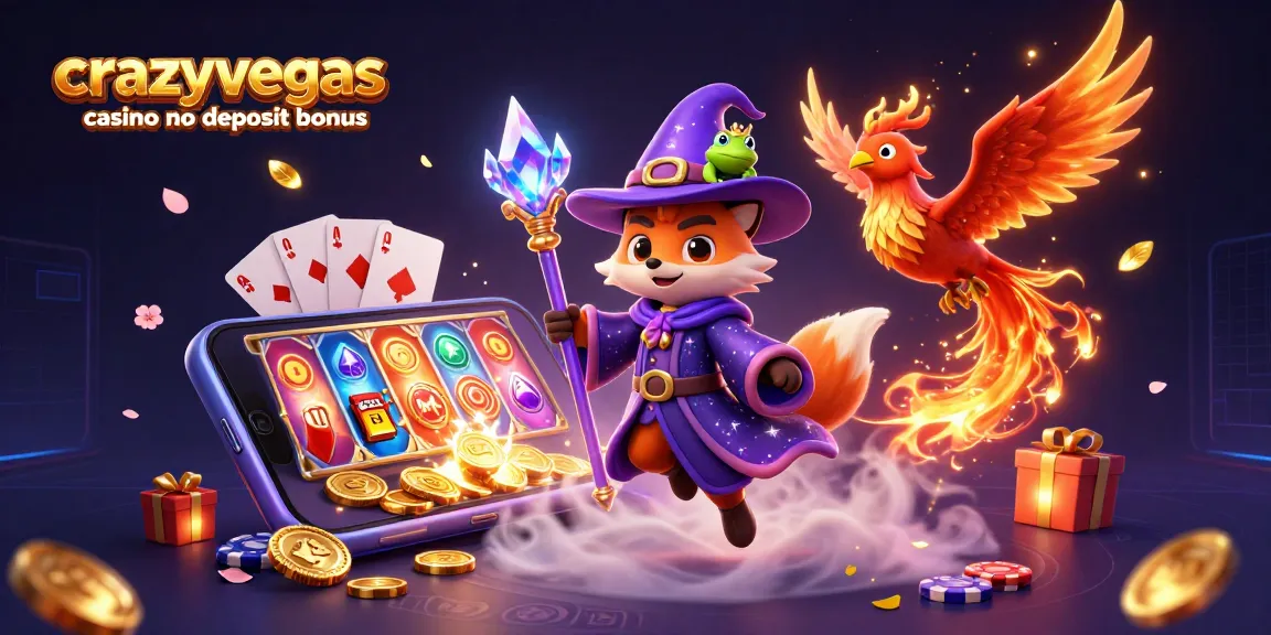 Experience the excitement of crazyvegas casino no deposit bonus in a vibrant 3D illustration.